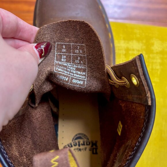 Dr. Martens 1460 8-Eye Aztec Crazy Horse Boot - Brown - Women's Size: US 9 - Picture 6 of 7